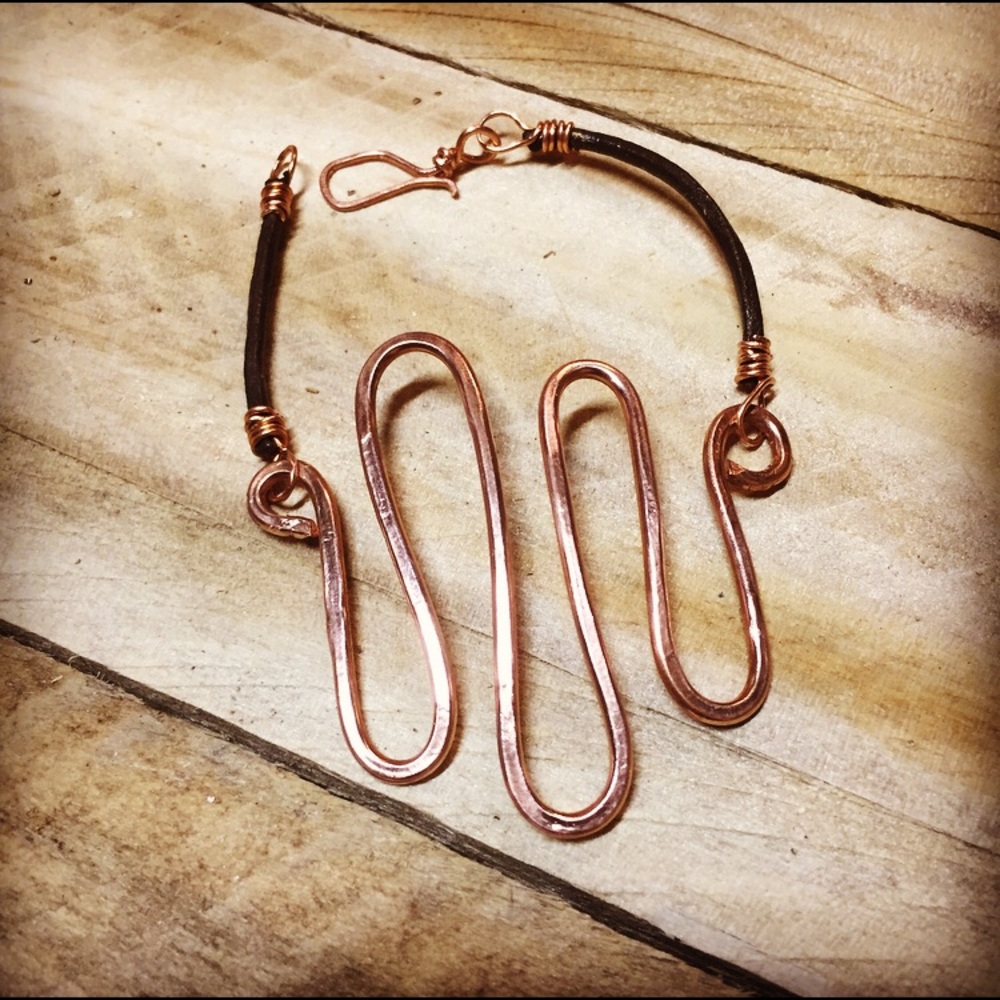 12 & 18 AWG Copper & Leather Cording Handmade
